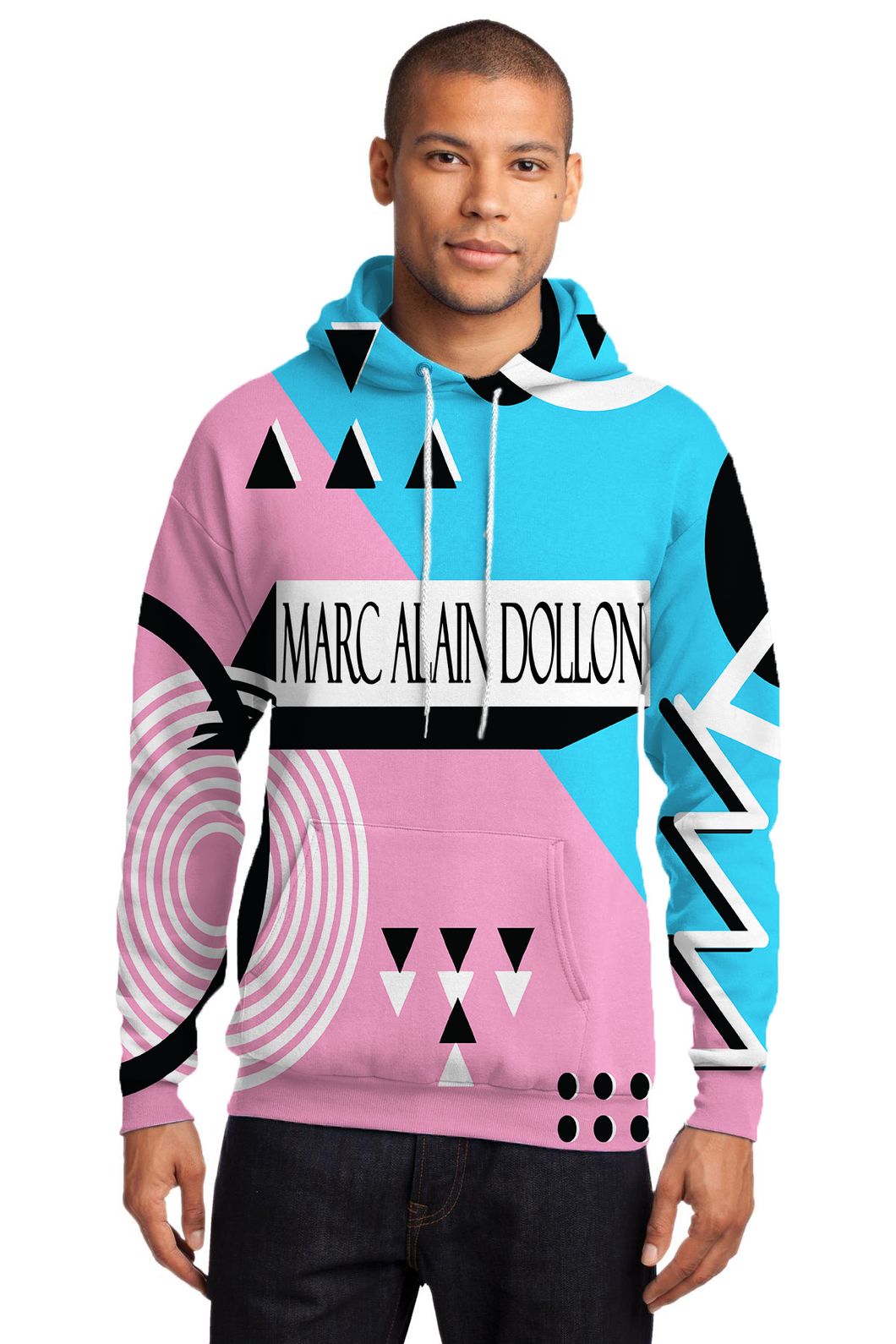 Mens Marc Alain Dollon Hoodie Allover print